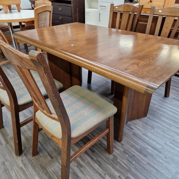 Pastoe-stijl eettafel met vier stoelen, Huis en Inrichting, Complete eetkamers, Gebruikt, 4 tot 6 stoelen, Ophalen