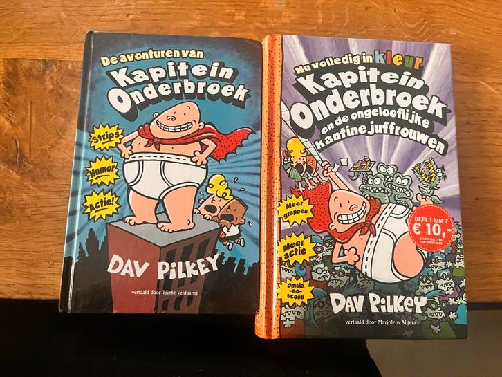 2x Kapitein Onderbroek boeken, Boeken, Stripboeken, Zo goed als nieuw, Meerdere stripboeken, Ophalen of Verzenden