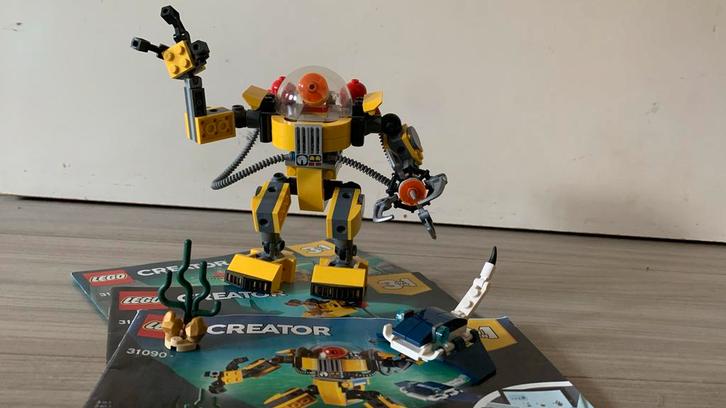 Lego Creator 31090 Onderwaterrobot 3-in-1, Kinderen en Baby's, Speelgoed | Duplo en Lego, Zo goed als nieuw, Lego, Complete set