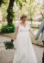 Bohemian trouwjurk maat 48 korte mouwen, Kleding | Dames, Trouwkleding en Trouwaccessoires, Ophalen of Verzenden, Zo goed als nieuw