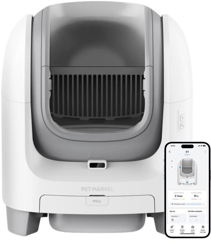 Pet Marvel C1 Automatische kattenbak - Nieuw in doos, Dieren en Toebehoren, Kattenbakken, Nieuw, Open, Zelfreinigend, Ophalen of Verzenden