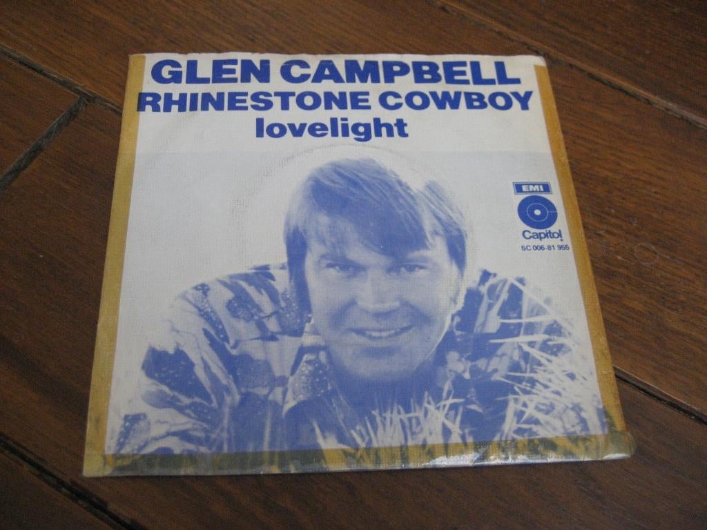 Glen campbell rhinestone cowboy, Cd's en Dvd's, Vinyl Singles, Gebruikt, 7 inch, Single, Ophalen of Verzenden