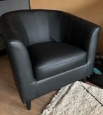 Kuip fauteuil zwart leatherlook - zo goed als nieuw!, Ophalen, Overige materialen, Minder dan 75 cm, Zo goed als nieuw