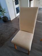 6 leren eetkamer stoelen, Ophalen, Gebruikt
