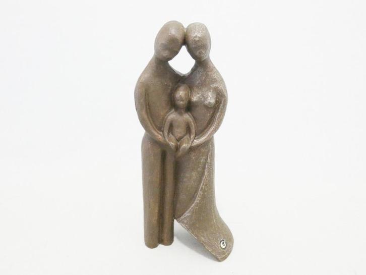 Geert Kunen - Vader en moeder met kind [284], Antiek en Kunst, Kunst | Beelden en Houtsnijwerken, Ophalen of Verzenden