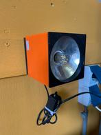 Vintage jaren 70 oranje Philips kubus lamp, Kunststof, Vintage, space age, ?, Zo goed als nieuw