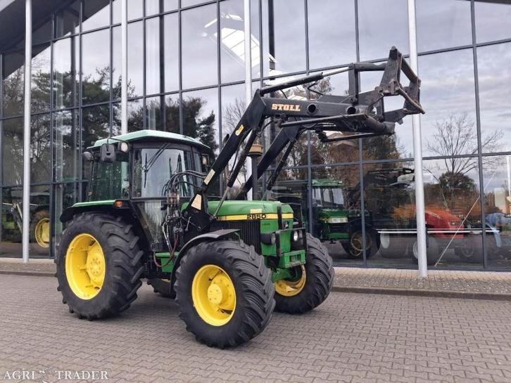 John Deere 2850 + frontlader, Zakelijke goederen, Agrarisch | Tractoren, meer dan 10000, John Deere, 80 tot 120 Pk, Gebruikt, Ophalen of Verzenden