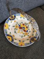 Zilpla plateel bord 1947,  met zilveren 2e gehalte hengsel., Ophalen of Verzenden, Zilver