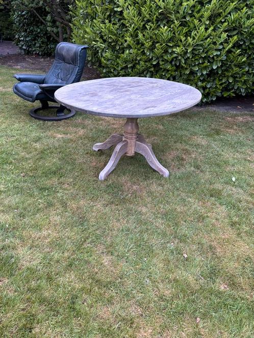 massief eiken ovale tafel, Tuin en Terras, Tuintafels, Gebruikt, Ovaal, Hout, Ophalen