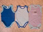 Rompers set 3x romper blauw mouwloos maat 74 rompertjes, Kinderen en Baby's, Babykleding | Maat 74, Ophalen of Verzenden, Zo goed als nieuw