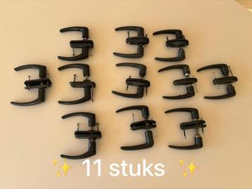 Vintage deurklinken set jaren 20 30 11 stuks Retro beslag beschikbaar voor biedingen