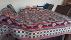 Antiek art deco tafelkleed in sprekende kleuren 128 x 149 cm, Ophalen of Verzenden