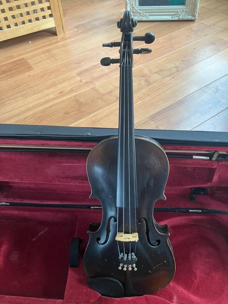 Viool Joh. Bapt. Schweitzer + koffer, Muziek en Instrumenten, Strijkinstrumenten | Violen en Altviolen, Gebruikt, Viool, 4/4-viool