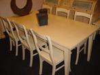 EETTAFEL - DININGTABLE OLD WHITE FINISH ** Flamant, Ophalen, Gielen, Nieuw, Info@houseofcoco.nl