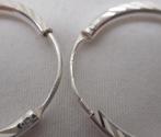 Zilveren mooi gedecoreerde oorringen nr.1348, Sieraden, Tassen en Uiterlijk, Oorbellen, Hangers, Verzenden, Zo goed als nieuw