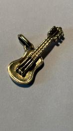 Gouden massieve bedel als gitaar hollands gekeurd goud., Verzenden, Zo goed als nieuw, Goud, Overige voorstellingen