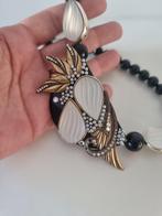 Vintage 1980 ketting met koperen bewerking, Ophalen of Verzenden, Ketting