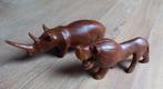 Houtsnijwerk teakhout dieren handmade @DOC61, Ophalen of Verzenden, Zo goed als nieuw