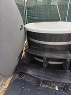 Mooie zwarte houtgestookte 5 persoons hottub, Ophalen, Zo goed als nieuw, Filter, Vast