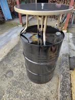 Statafel van oliedrum, Ophalen, Gebruikt, Vuurton