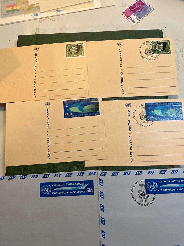 Collectie UNO Postkaarten & Aerogrammen United Nations, Postzegels en Munten, Brieven en Enveloppen | Buitenland, Briefkaart, Ophalen of Verzenden