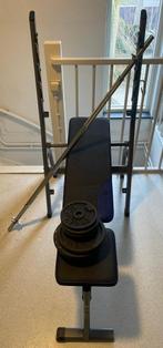 Halterbank voor bankdrukken met gewichten, Ophalen, Gebruikt