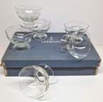 6 Fruitcoupes Glasfabriek Leerdam inclusief doos, 1950., Antiek en Kunst, Antiek | Glas en Kristal, Ophalen of Verzenden