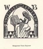 1049 Ex Libris België : Victor Stuyvaert, z.j., Antiek en Kunst, Kunst | Etsen en Gravures, Verzenden