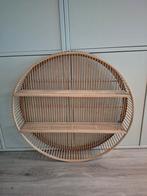 Wandkastje Xenos bamboe rond - ø75 cm x 12.5 cm, Ophalen, Zo goed als nieuw