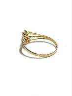 14k gouden ring met zirkonia, 18 tot 19, ., Ophalen of Verzenden, Zo goed als nieuw