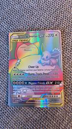 Super rare Rainbow Tag Team evee & Snorlax GX, Ophalen of Verzenden