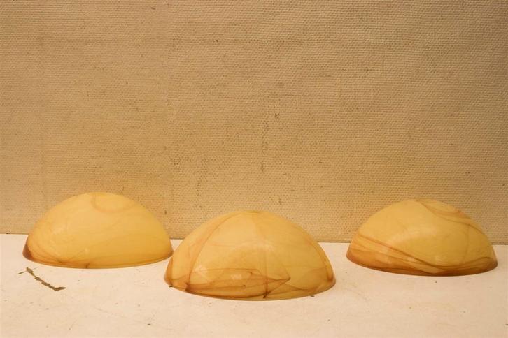 3 stuks Lampenkappen 46821, Huis en Inrichting, Lampen | Lampenkappen, Gebruikt, Minder dan 25 cm, Rond, Bruin, Ophalen of Verzenden