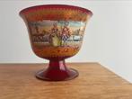Venetiaans rood Murano emaille schaal, Antiek en Kunst, Antiek | Glas en Kristal, Ophalen of Verzenden
