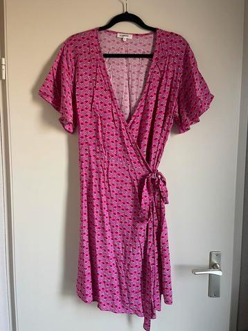 My Jewellery roze wikkeljurk met roosjes  maat 42 beschikbaar voor biedingen