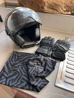 Bayard helm met leren handschoenen en sjaal, Ophalen, Tweedehands, Integraalhelm, Overige merken