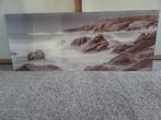 Schilderij Rotsen met Glasplaat - 125x50 cm, Ophalen of Verzenden
