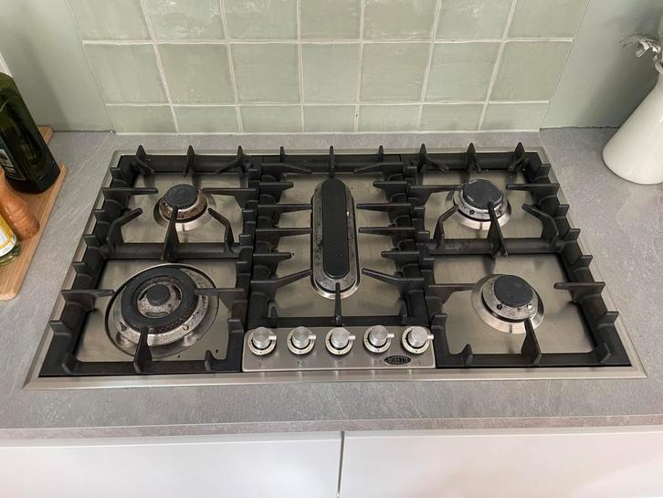 Boretti inbouwkookplaat gas GK904IX, Witgoed en Apparatuur, Kookplaten, Gebruikt, Inbouw, Gas, 5 kookzones of meer, Ophalen
