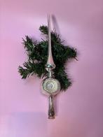 Oude vintage glazen piek deukbal zilver, Diversen, Kerst, Ophalen of Verzenden, Zo goed als nieuw