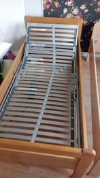 Groot elektrisch bed, Ophalen, 90 cm, Eenpersoons, Bruin