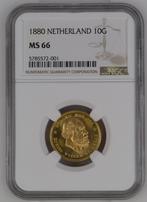 1880  10Gulden Goud Netherlands  NGC MS66  TOP KWALITEIT !!, Postzegels en Munten, Munten | Nederland, Goud, Koning Willem III