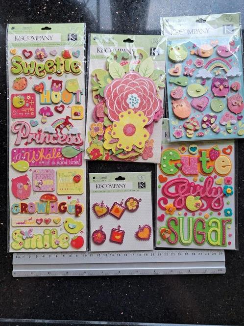 5x K&Company berry sweet STICKERS DIE CUTS planner journal, Hobby en Vrije tijd, Scrapbooking, Nieuw, Versiering of Embellishment