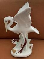 Antiek porseleinen beeld vogel Japanse kraanvogel, Antiek en Kunst, Ophalen of Verzenden