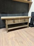SHOWMODEL MOET WEG! Landelijk TV-meubel 120x45x50, Eikenhout, Nieuw, Ophalen of Verzenden, Minder dan 100 cm
