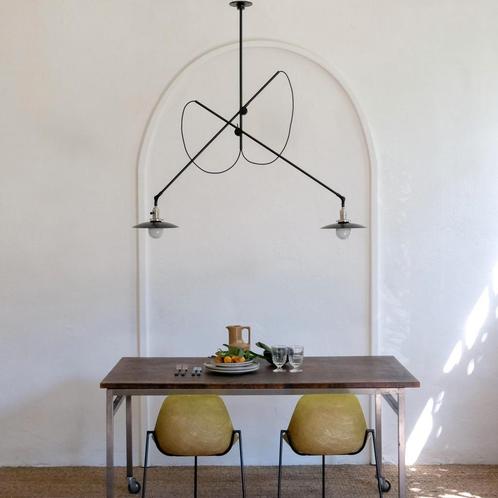 Prachtige handgemaakte design lamp Wo & Wé, Huis en Inrichting, Lampen | Hanglampen, Gebruikt, 75 cm of meer, Metaal, Ophalen of Verzenden