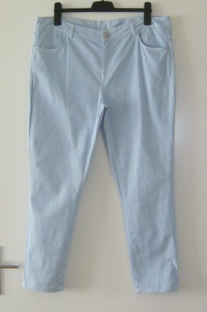 NIEUWE lichtblauwe broek, 100% katoen, maat 48., Kleding | Dames, Broeken en Pantalons, Nieuw, Maat 46/48 (XL) of groter, Blauw