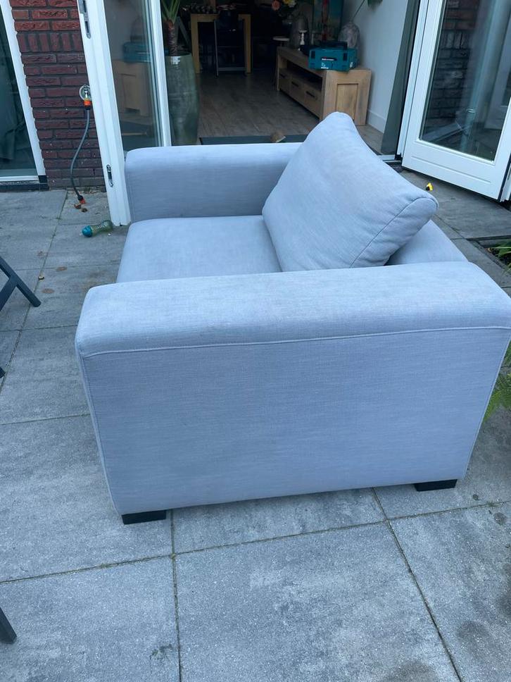 Love seat grijs Montel, Huis en Inrichting, Fauteuils, Gebruikt, Stof, 125 cm of meer, 75 tot 100 cm, Ophalen