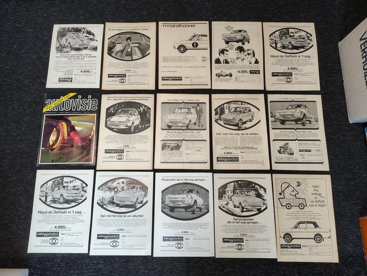 15x Reclame (A4) DAF 32/ daffodil (1966), Verzamelen, Automerken, Motoren en Formule 1, Gebruikt, Auto's, Verzenden