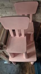 Ikea Kinderstoel met Krukje - Roze, Ophalen of Verzenden, Gebruikt, Overige typen