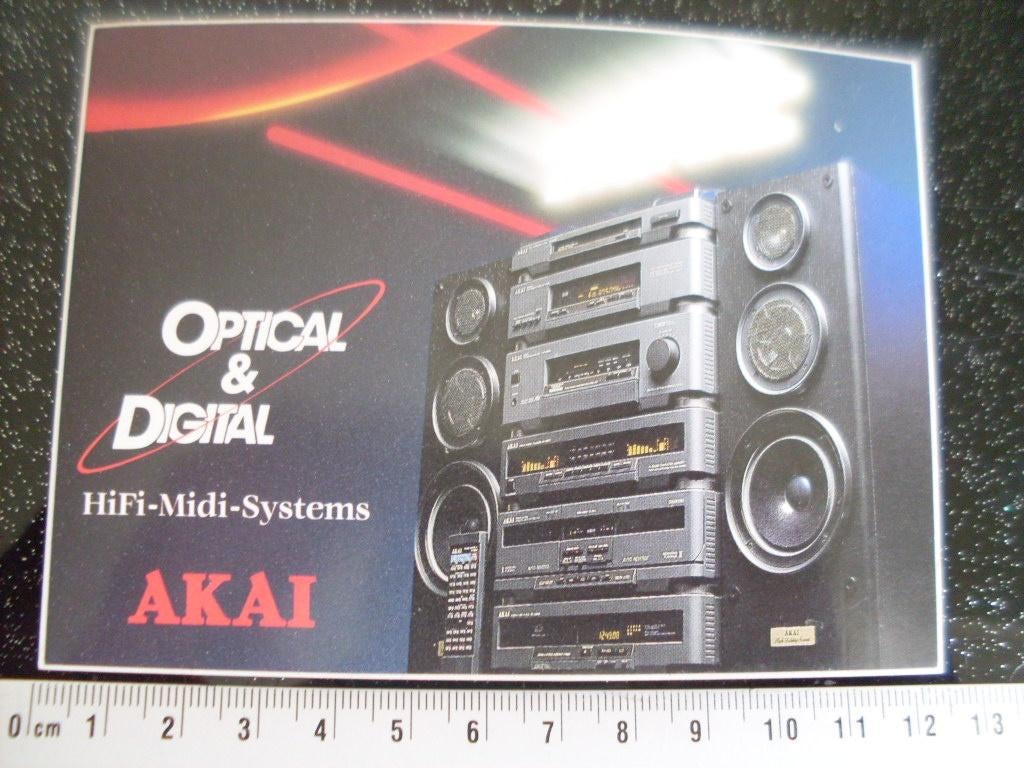 sticker optical & digital hifi midi systems akai logo, Verzenden, Zo goed als nieuw, Merk