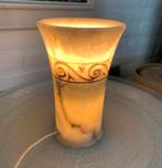 Lamp mooie marmeren Travertine tafellamp uit jaren 70., Ophalen of Verzenden